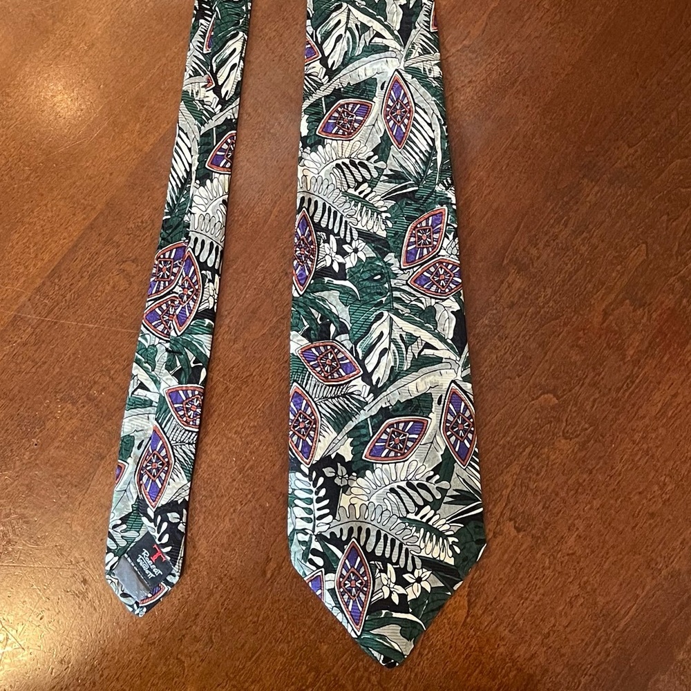 Robert Talbott Tropical Leaf Pattern Tie - image 3